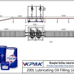 Automatic 200L Lubricating Oil Filling Line Automatische 200L Schmierölfüllleitung